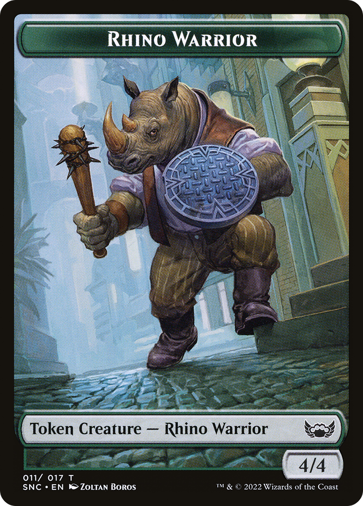 Image of Rhino Warrior (TSNC-011) - Streets of New Capenna Tokens