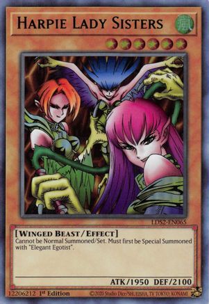 Image of Harpie Lady Sisters (Green) (LDS2-EN065) - Legendary Duelists: Season 2 1st Edition