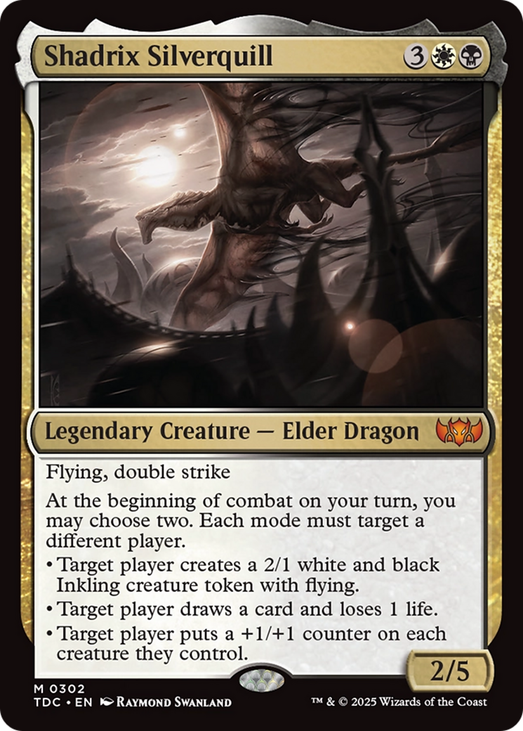 Image of Shadrix Silverquill (TDC-302) - Commander: Tarkir: Dragonstorm