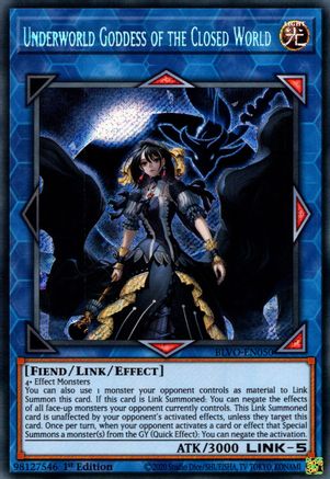 Image of Underworld Goddess of the Closed World (BLVO-EN050) - Blazing Vortex 1st Edition