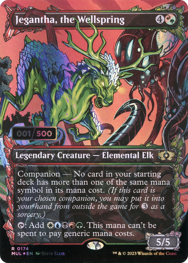 Image of Jegantha, the Wellspring (Serial Numbered) (MUL-174) - Multiverse Legends: (Showcase) (Borderless) Foil