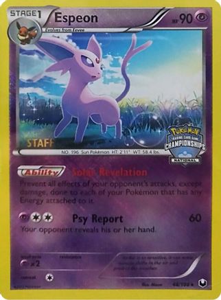 Image of Espeon (National Championships) [Staff] 048/108  - Reverse Holofoil League & Championship Cards - Promo