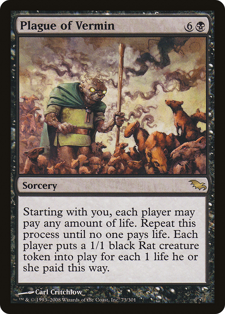 Image of Plague of Vermin (SHM-073) - Shadowmoor Foil