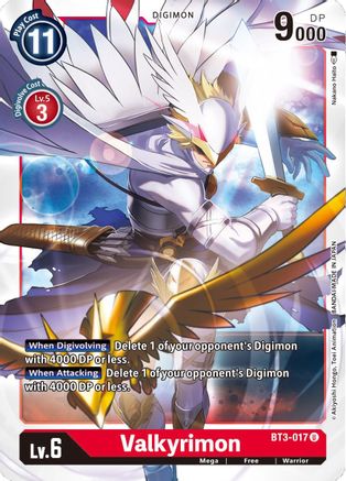 Image of Valkyrimon (BT3-017) - Release Special Booster 1.5