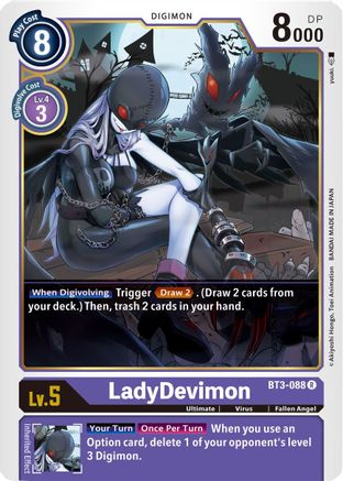 Image of LadyDevimon (BT3-088) - Release Special Booster 1.5