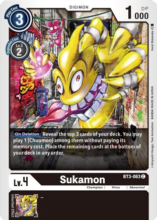 Image of Sukamon (BT3-063) - Release Special Booster 1.5