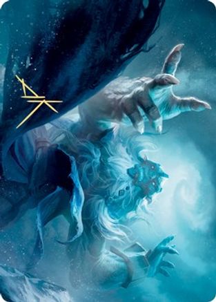 Image of Cyclone Summoner Art Card (Gold-Stamped Signature) (ASKHM-013) - Art Series: Kaldheim