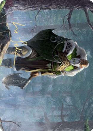 Image of Fynn, the Fangbearer Art Card (Gold-Stamped Signature) (ASKHM-044) - Art Series: Kaldheim
