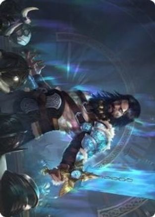 Image of Halvar, God of Battle Art Card (ASKHM-002) - Art Series: Kaldheim