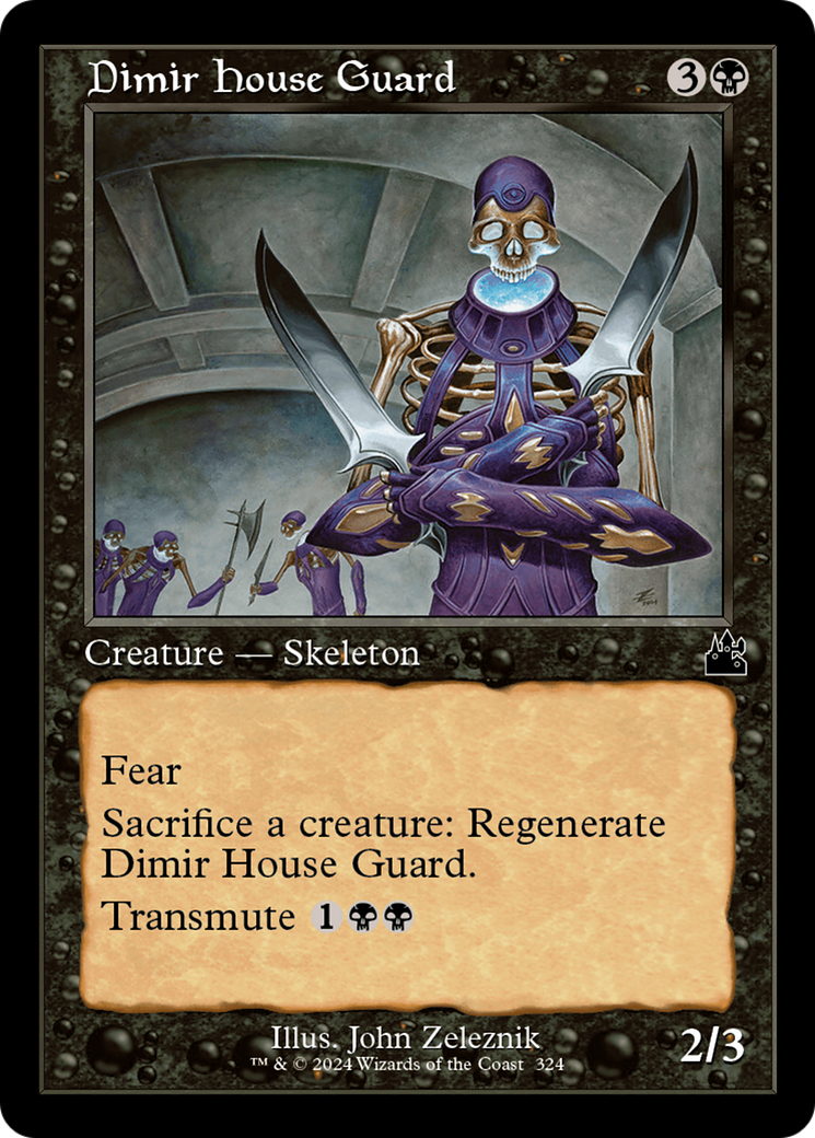 Image of Dimir House Guard (Retro Frame) (RVR-324) - Ravnica Remastered Foil