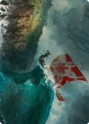 Image of Run Ashore Art Card (ASKHM-019) - Art Series: Kaldheim