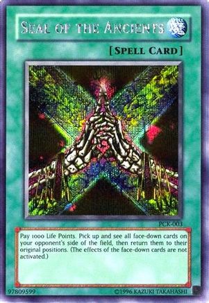 Image of Seal of the Ancients (Power of Chaos: Kaiba the Revenge) (PCK-003) - Yu-Gi-Oh! Video Game Promotional Cards Unlimited