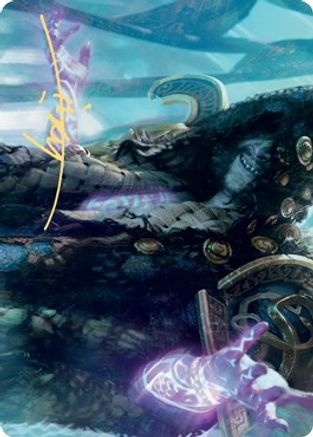 Image of Valki, God of Lies Art Card (Gold-Stamped Signature) (ASKHM-028) - Art Series: Kaldheim