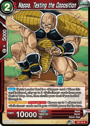 Image of Nappa, Testing the Opposition (EB1-05) - Battle Evolution Booster
