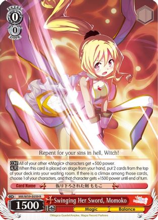 Image of Swinging Her Sword, Momoko (MR/W59-E059 R) - Magia Record: Puella Magi Madoka Magica [Side Story] (Mobile)