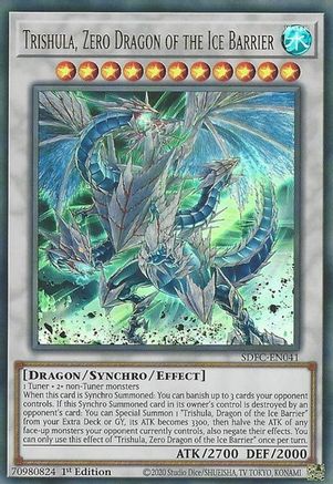 Image of Trishula, Zero Dragon of the Ice Barrier (SDFC-EN041) - Structure Deck: Freezing Chains 1st Edition