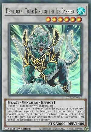 Image of Dewloren, Tiger King of the Ice Barrier (SDFC-EN042) - Structure Deck: Freezing Chains 1st Edition