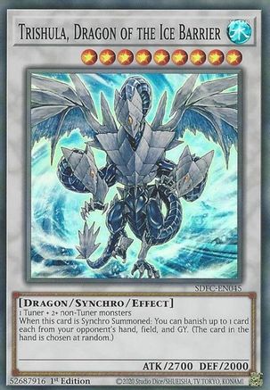 Image of Trishula, Dragon of the Ice Barrier (SDFC-EN045) - Structure Deck: Freezing Chains 1st Edition