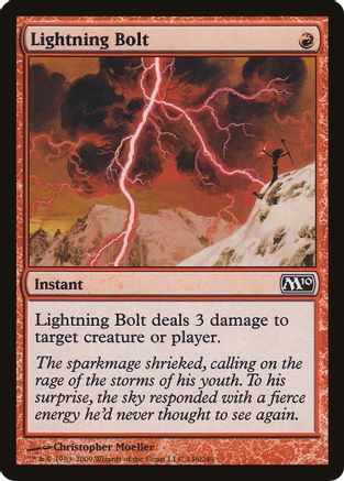 Image of Lightning Bolt (M10) (OVER-146) - Oversize Cards