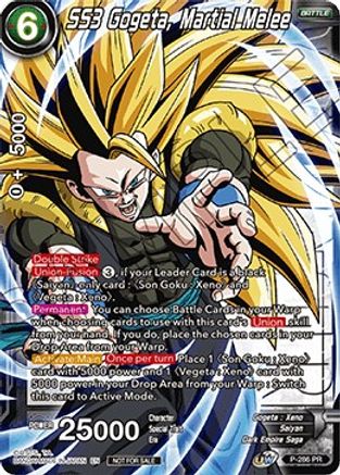 Image of SS3 Gogeta, Martial Melee (Unison Warrior Series Tournament Pack Vol.3) (Winner Stamped) (P-286) - Tournament Promotion Cards