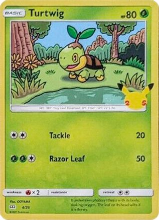 Image of Turtwig 004/25  McDonalds 25th Anniversary Promos - Promo