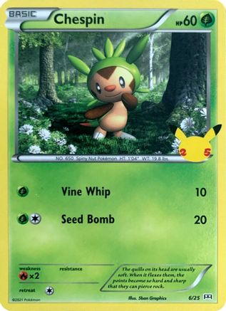 Image of Chespin 006/25  McDonalds 25th Anniversary Promos - Promo