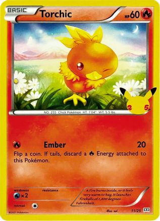 Image of Torchic 011/25  McDonalds 25th Anniversary Promos - Promo