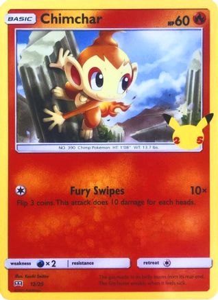 Image of Chimchar 012/25  McDonalds 25th Anniversary Promos - Promo