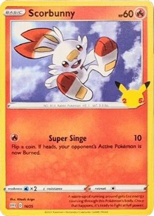 Image of Scorbunny 016/25  McDonalds 25th Anniversary Promos - Promo