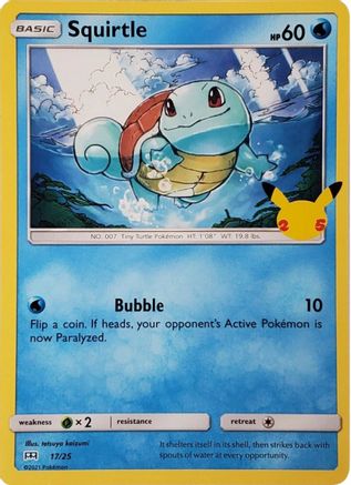 Image of Squirtle 017/25  McDonalds 25th Anniversary Promos - Promo