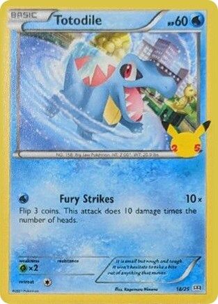 Image of Totodile 018/25  - Holofoil McDonalds 25th Anniversary Promos - Promo