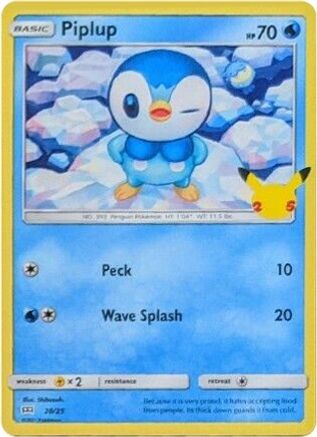 Image of Piplup 020/25  McDonalds 25th Anniversary Promos - Promo
