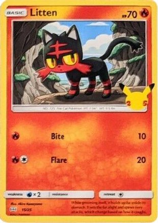 Image of Litten 015/25  - Holofoil McDonalds 25th Anniversary Promos - Promo