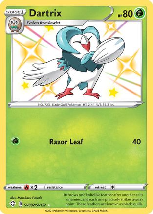 Image of Dartrix SV002/SV122  - Holofoil Shining Fates Shiny Vault - Shiny Holo Rare