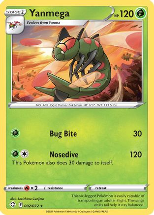 Image of Yanmega 002/072  Shining Fates - Rare