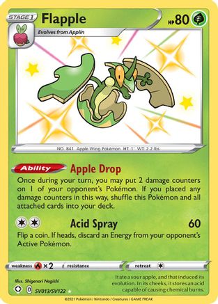 Image of Flapple SV013/SV122  - Holofoil Shining Fates Shiny Vault - Shiny Holo Rare