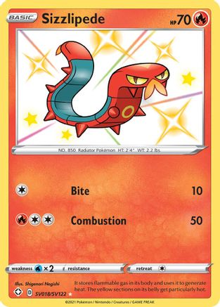Image of Sizzlipede SV018/SV122  - Holofoil Shining Fates Shiny Vault - Shiny Holo Rare