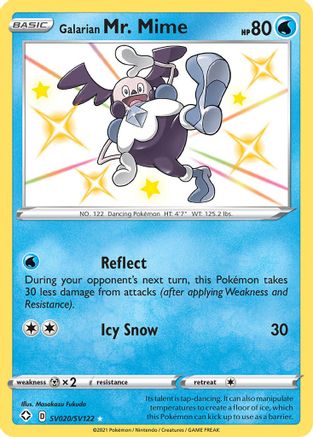 Image of Galarian Mr. Mime SV020/SV122  - Holofoil Shining Fates Shiny Vault - Shiny Holo Rare