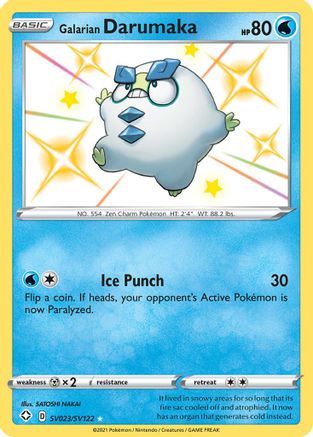 Image of Galarian Darumaka SV023/SV122  - Holofoil Shining Fates Shiny Vault - Shiny Holo Rare