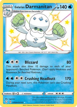 Image of Galarian Darmanitan SV024/SV122  - Holofoil Shining Fates Shiny Vault - Shiny Holo Rare
