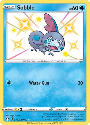 Image of Sobble SV025/SV122  - Holofoil Shining Fates Shiny Vault - Shiny Holo Rare
