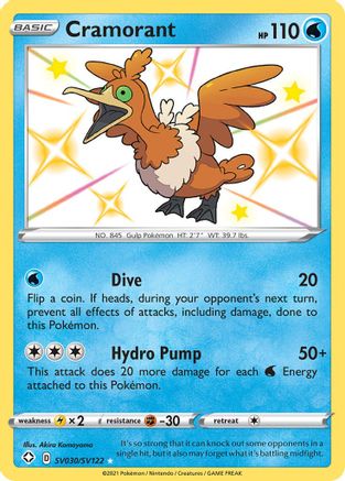 Image of Cramorant SV030/SV122  - Holofoil Shining Fates Shiny Vault - Shiny Holo Rare