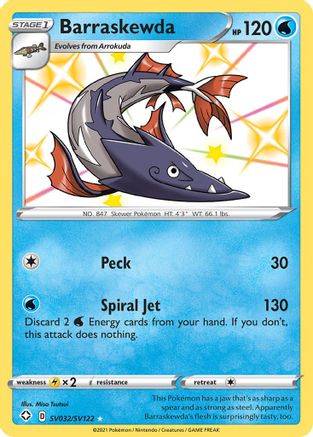 Image of Barraskewda SV032/SV122  - Holofoil Shining Fates Shiny Vault - Shiny Holo Rare