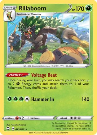Image of Rillaboom 013/072  - Holofoil Shining Fates - Holo Rare