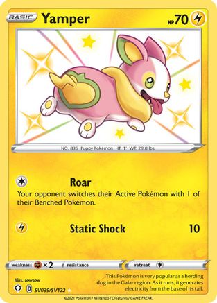 Image of Yamper SV039/SV122  - Holofoil Shining Fates Shiny Vault - Shiny Holo Rare