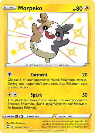 Image of Morpeko SV044/SV122  - Holofoil Shining Fates Shiny Vault - Shiny Holo Rare