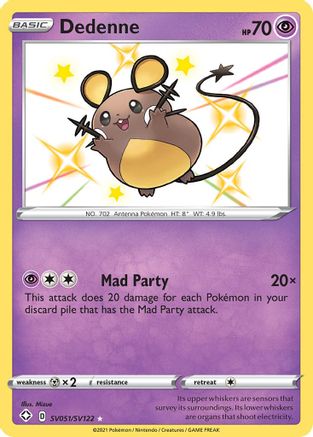 Image of Dedenne SV051/SV122  - Holofoil Shining Fates Shiny Vault - Shiny Holo Rare