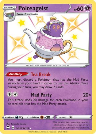 Image of Polteageist SV053/SV122  - Holofoil Shining Fates Shiny Vault - Shiny Holo Rare