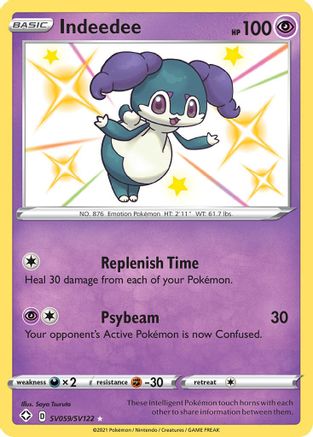 Image of Indeedee SV059/SV122  - Holofoil Shining Fates Shiny Vault - Shiny Holo Rare
