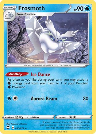 Image of Frosmoth 030/072  - Reverse Holofoil Shining Fates - Holo Rare